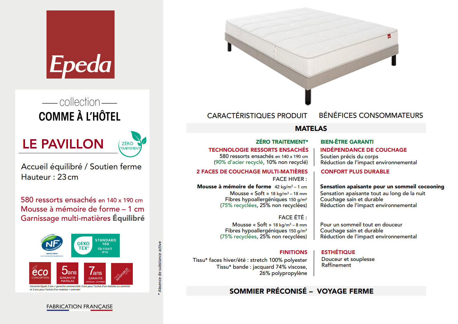 Matelas EPEDA Pavillon – Image 4